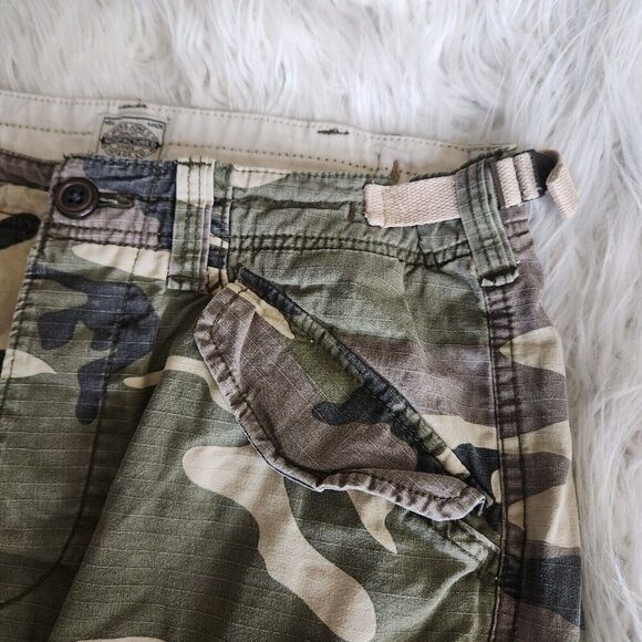 Jack & Jones Camo Cargo Shorts Mens‎ W32 UK M Ripstop Comfort Fit Button Fly - Picture 6 of 16